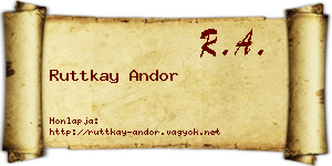 Ruttkay Andor névjegykártya